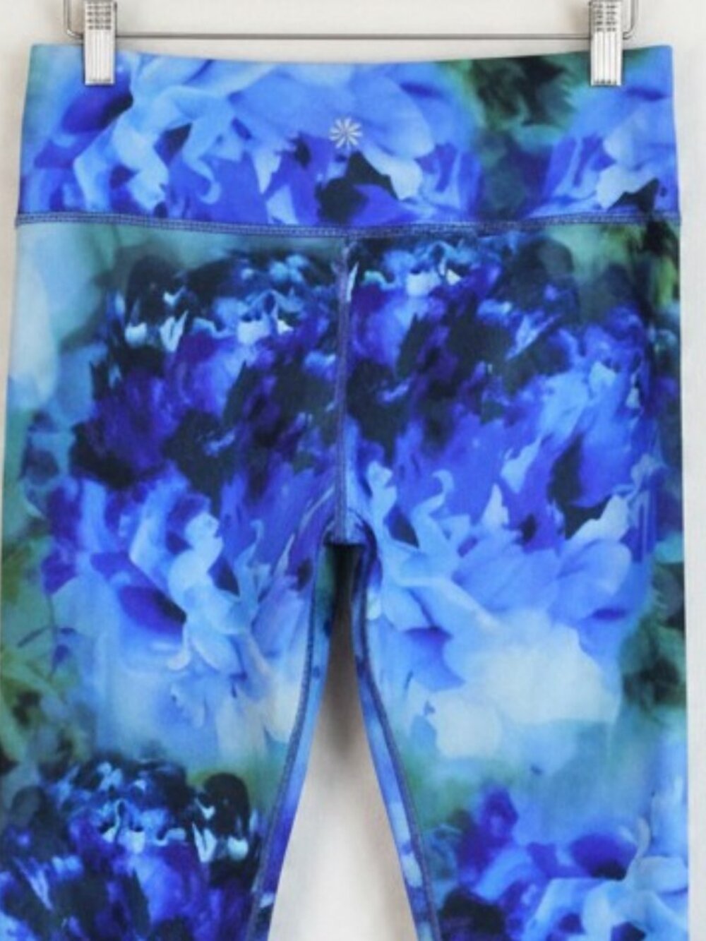ATHLETA FLORAL BLOOM CHATARUNGA BLUE GREEN CAPRI LEGGING - Picture 6 of 8